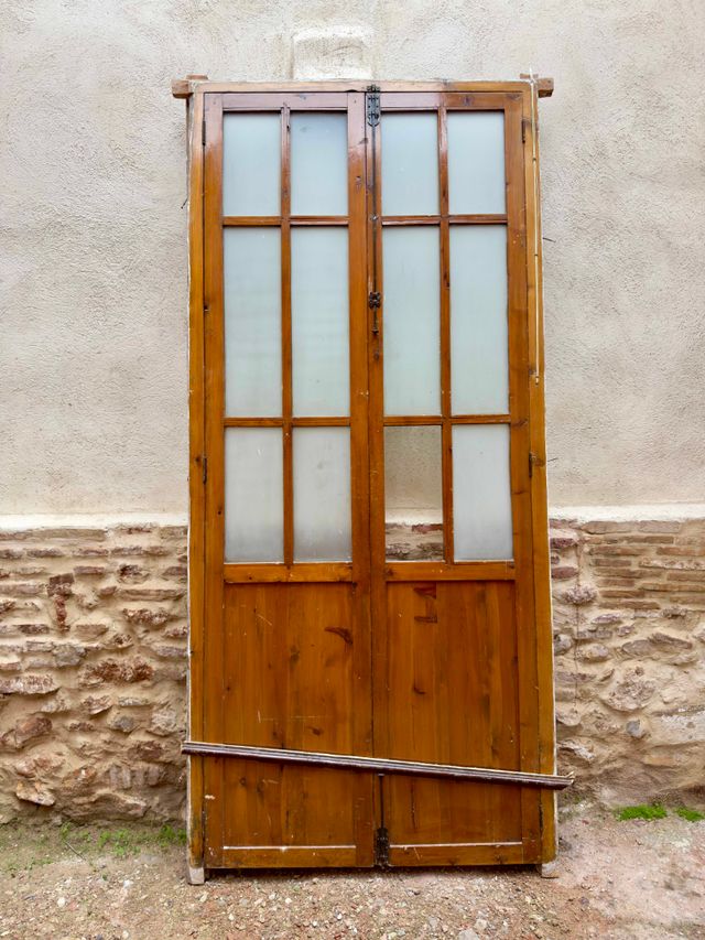 Puerta antigua pino macizo