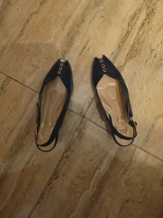 Zapatos señora azul marino ancho especial