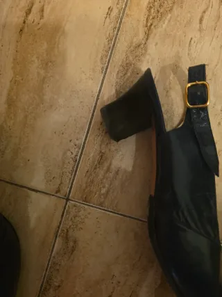 Zapatos señora azul marino ancho especial