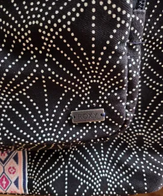 Bolso de tela Roxy negro multicolor