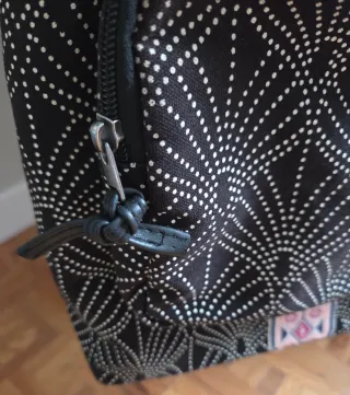 Bolso de tela Roxy negro multicolor