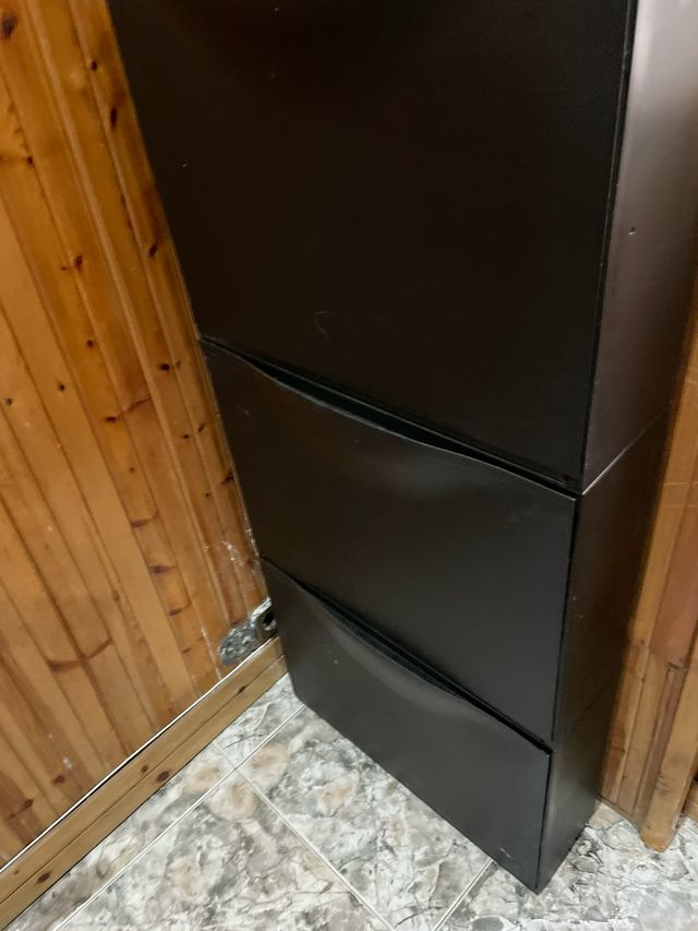 Zapatero negro 3 baldas