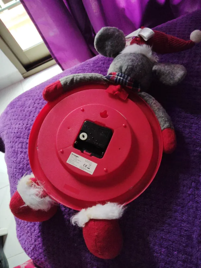 Reloj Navideño de Peluche
