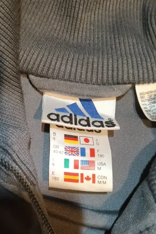 Chaqueta Adidas Vintage Gris y Negra