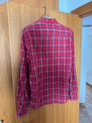 Camisa Armani a cuadros roja talla XL