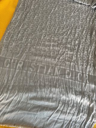 Fular Christian Dior Seda Gris