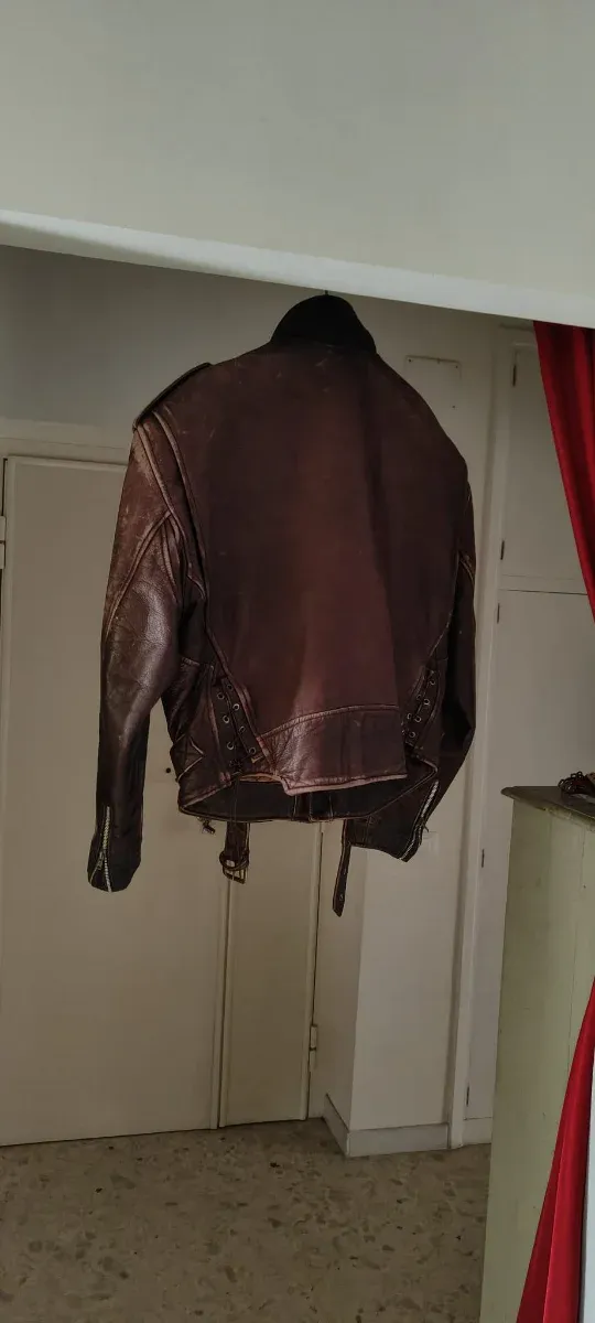 Giacca in pelle vintage anni '80