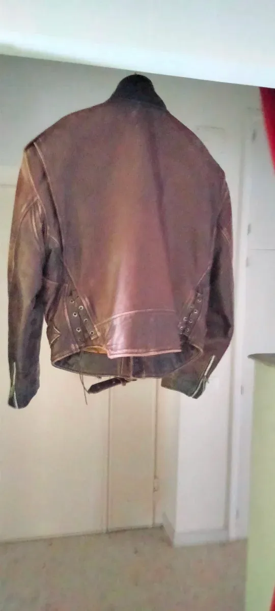 Giacca in pelle vintage anni '80