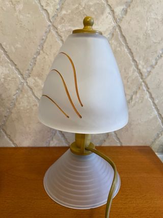 Coppia Lampade Vetro Satinato