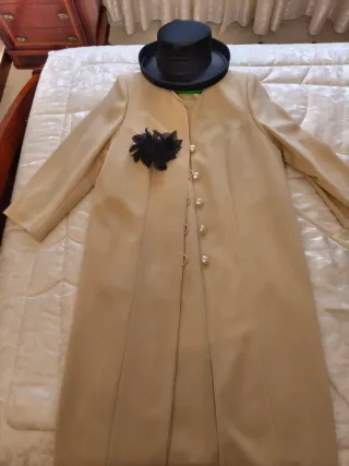 Vestido de fiesta Roch Moda beige