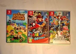 Carcasas Switch Animal Crossing, Mario, Smash Bros