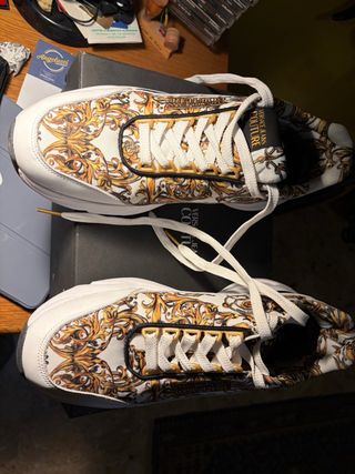 Scarpe Versace Jeans Couture uomo Bianco Oro