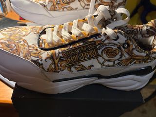 Scarpe Versace Jeans Couture uomo Bianco Oro