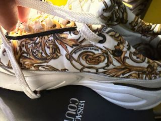 Scarpe Versace Jeans Couture uomo Bianco Oro