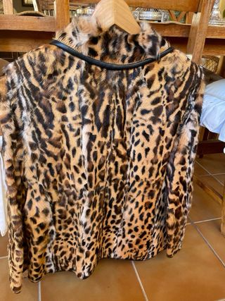 Chaqueta de pelo estampado leopardo