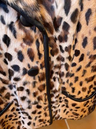 Chaqueta de pelo estampado leopardo