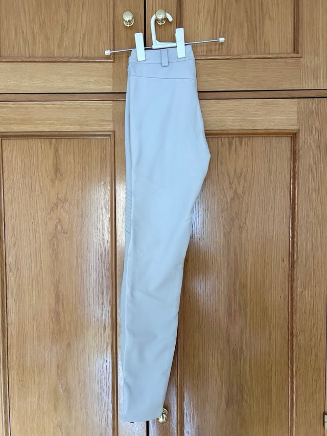 Leggings polipiel moteros beige