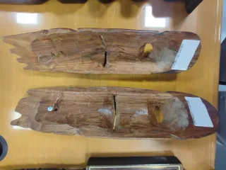 Coppia Maschere Africane Legno Intagliato