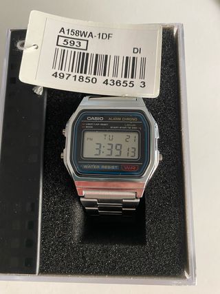 Reloj Casio A158WA-1DF Digital Plata