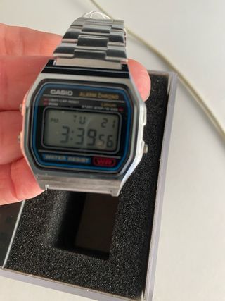 Reloj Casio A158WA-1DF Digital Plata