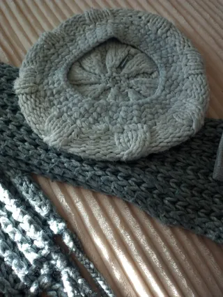 Set Sciarpa + Cappello + Guanti azzurri