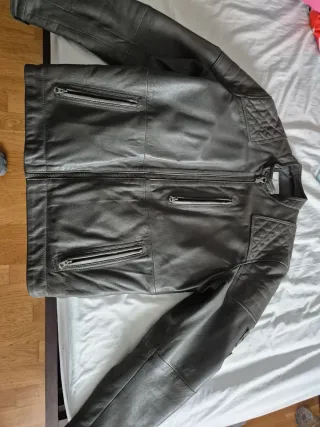 Chaqueta de piel Pepe Jeans gris