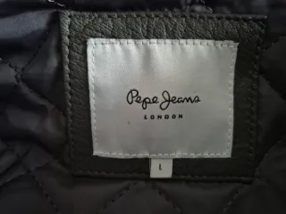 Chaqueta de piel Pepe Jeans gris