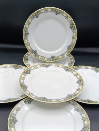 Set 6 Platos Postre Limoges Porcelana