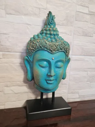 Statua Buddha turchese/Oro