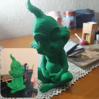 Figura Grinch Navidad Dormido Feliz