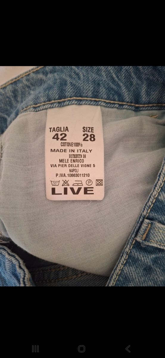 Jeans cargo uomo blu