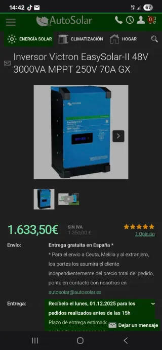 Inversor Victron EasySolar II GX 48V