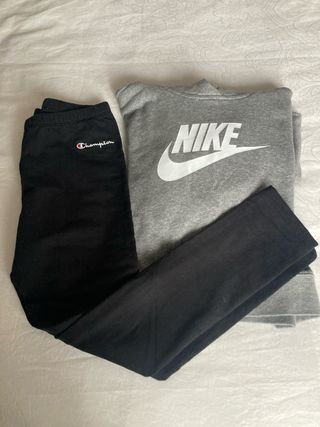 Sudadera Nike niña gris