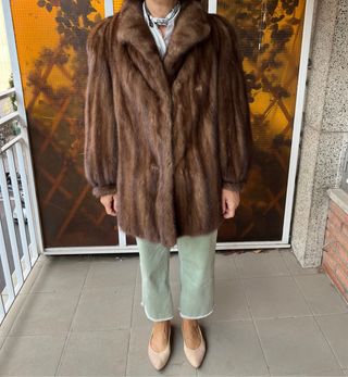 Chaquetón tipo visón marrón