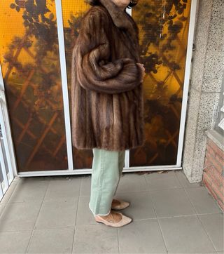 Chaquetón tipo visón marrón