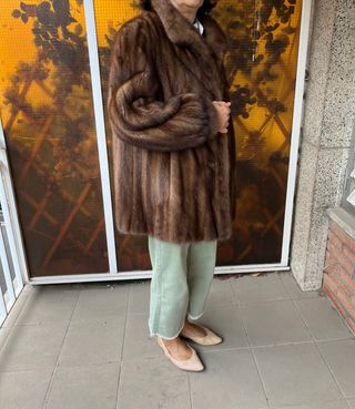 Chaquetón tipo visón marrón