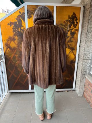 Chaquetón tipo visón marrón