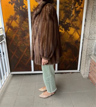 Chaquetón tipo visón marrón