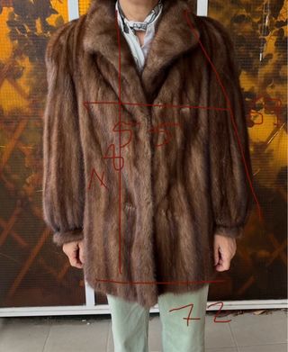 Chaquetón tipo visón marrón