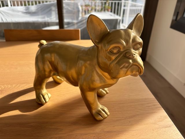 Escultura Bulldog Francés Dorado