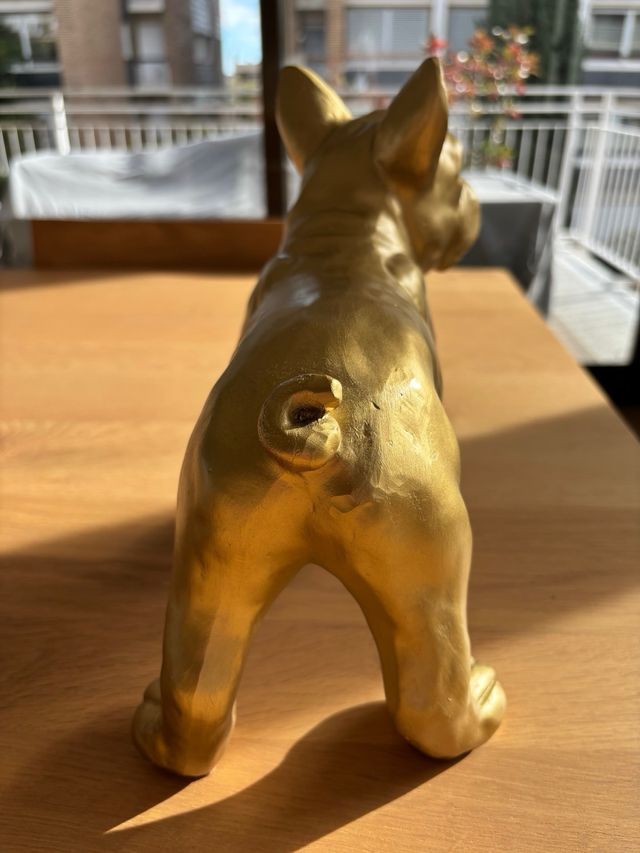 Escultura Bulldog Francés Dorado