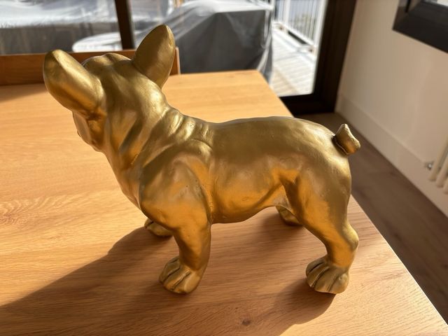 Escultura Bulldog Francés Dorado