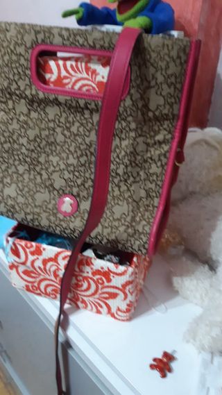 Bolso Tous Marrón y Rosa