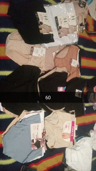 Lote Ropa Interior Mujer Beige y Rojo