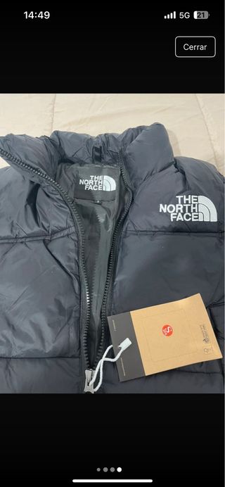 Chaqueta The North Negra Plumas