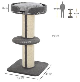Tiragraffi per gatti in pile e juta