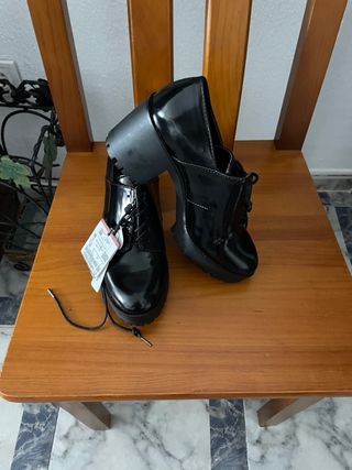 Zapatos Zara Negros Talla 38 Con Etiqueta