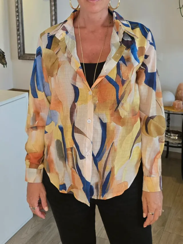 Camicetta colorata a maniche lunghe