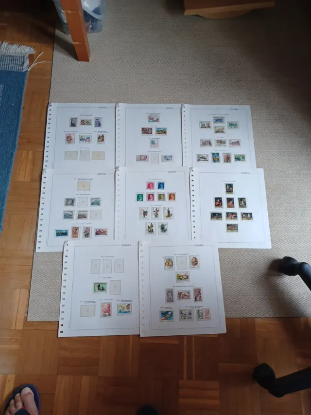 8 Hojas Sellos España 1976