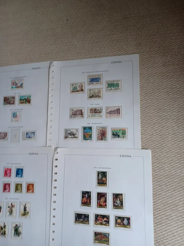 8 Hojas Sellos España 1976